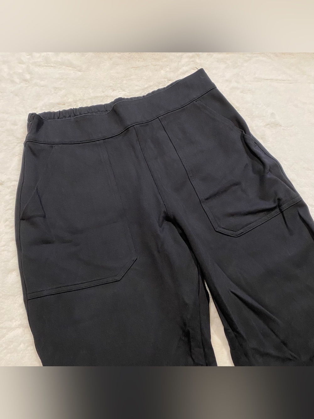 (M) Spanx Perfect Pant Joggers Black Medium Ponte Business Casual Pull-on - Picture 15 of 15